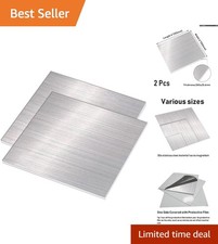 2 Pcs 28 Gauge 304 Stainless Steel Sheet  4  x 4  Rectangular Brushed Finish