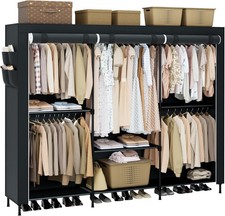 Portable Closet, 81.5 Inch Extra Large Capacity Wardrobe Closet with Cover, Clot