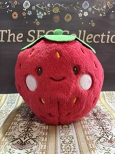 Pink Sky 2024 Weighted Plush Red Strawberry EUC 2.2 Pounds