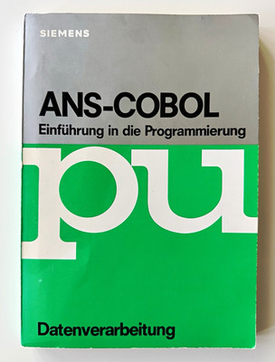 Siemens ANS-COBOL Einführung in die Programmierung Lehrbuch Informatik/EDV DE