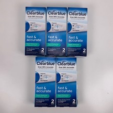  5 Clearblue Rapid Detection Pregnancy Test 2 Test Each EXP 8/28 Ugly Boxes
