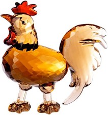 Ganz Crystal Expressions Decorative Rooster Figurine, Faceted Design, 3.5" high
