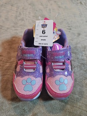 Girls Paw Patrol Light Up Sneakers Size 6