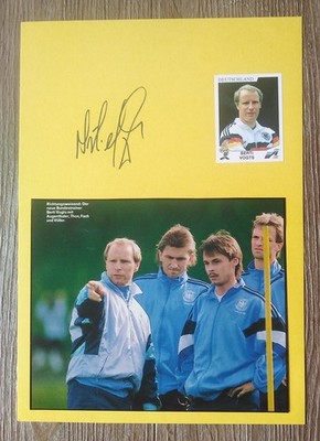 A600 Berti Vogts DFB Deutschland Autogramm auf Karton