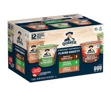 Quaker Instant Oatmeal Express Cup Variety Pack 12 Count Easy Meal