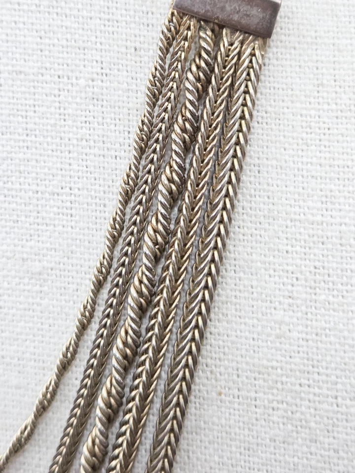 Hattie Carnegie Large Red Cabochon Gold Tone Multi-stranded Necklace Vintage - Image 4 of 4