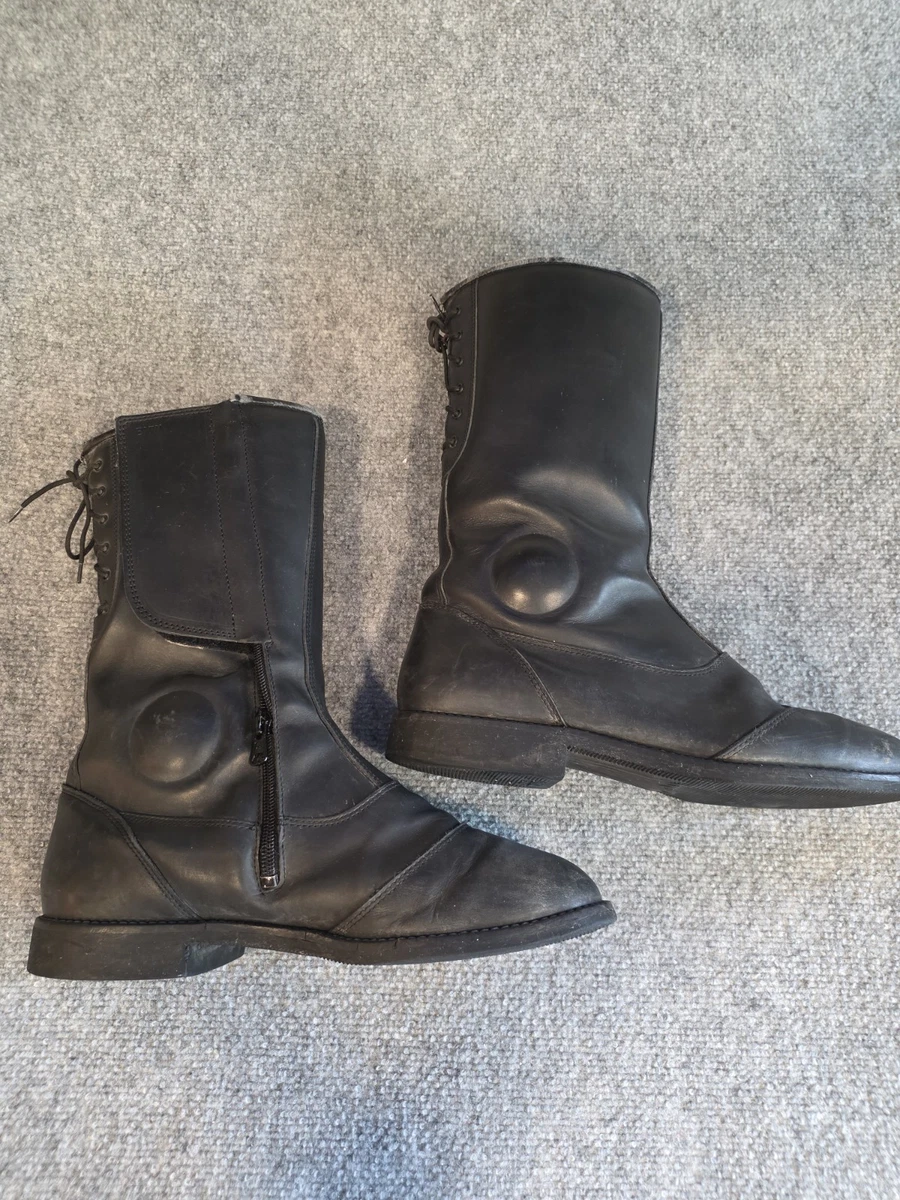 BMW Black Leather Motorcycle Boots Vintage Size 10.5 or Size 11 BMW Black Motorcycle & Powersports Boots for sale | eBay main image 4