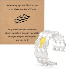 Swim Against the Current Ring, The CHOSE Gifts Inspirational Rings for Women ...