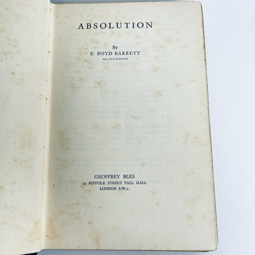 ABSOLUTION By Dr. E. Boyd Barrett 1st Edition 1932 Geoffrey Bles Vintage Book - Picture 1 of 12
