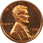 1950 PROOF LINCOLN CENT - CH/GEM RED PROOF W/ SOME CAMEO CONTRAST!