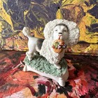 Porcelain Poodles 2 Golden Anchor Mark 1880/1910 w Baskets Hand Painted Chelsea — photo 6