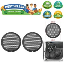 2pcs 4'' Plastic Audio Speaker Cover Mesh Subwoofer Grill Horn Guard Decorati...