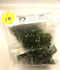 Swarovski Crystal 4mm 1,440 pcs Olivine AB 5301 10 baggies of 144 