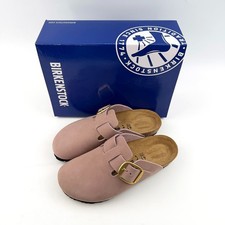 Birkenstock Boston Big Buckle Faded Purple Nubuck Leather Clogs Women's EU37-41