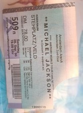 Ticket Concert {Michael Jackson} à AMSTERDAM le 28 Septembre 1996