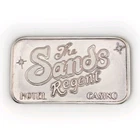 The Sands Regent Hotel & Casino Vintage 1oz .999 Silver Art Bar Quite Rare Toned