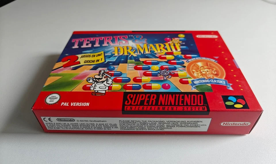 Tetris & Dr Mario SNES Complete MINT, Super Nintendo PAL EUR - Image 2 of 4