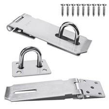 Stainless Steel Gate Lock Hasp Door Lock Set Safety Lock Packlock Hasp 4inch
