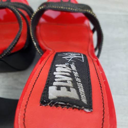 YRU x Elvira Spider Bomba Tacones Plataforma Gótico Rojo Negro Talla 6.5 - Imagen 17 de 23