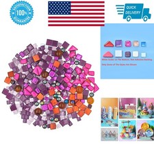 500g Mixed Color Irregular Crystal Mosaic Tiles for DIY Crafts