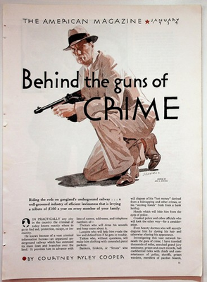 #ad Vintage 1934 The American Magazine Crime Gangster Article Simoniz Ad Print Pages $19.00