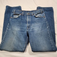 Vintage Levis 517 Jeans Men's 34x33 Blue Denim Orange Tab Bootcut Cowboy Western