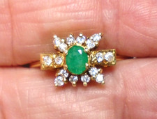 14ct gold Emerald and Diamond ring