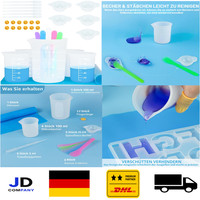Harz-Mischset Silikon Messbecher 250 100 Ml RüHrstab Stro
