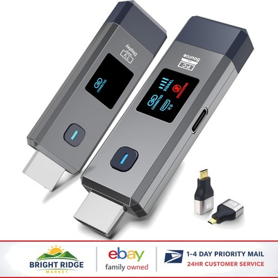 #ad #ad LED Display Wireless HDMI Receiver with Mini and Micro HDMI Adapters Included $125.31