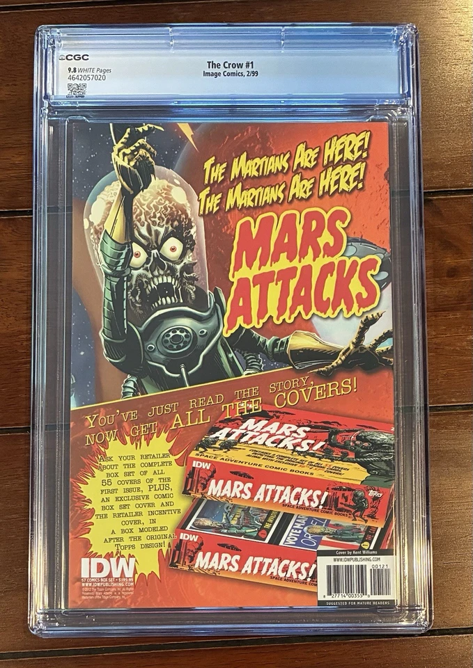 The Crow 1 CGC 9.8 Image Comics 1999 White Pages - Image 2 of 2