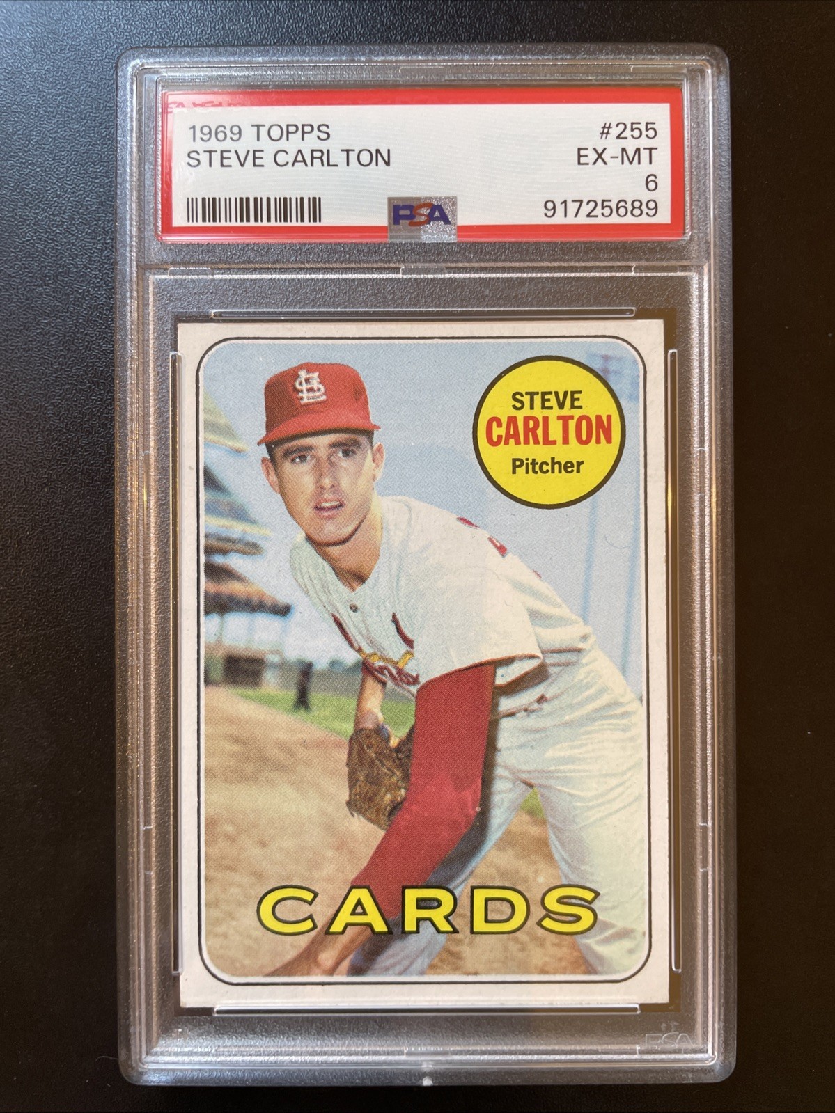 1969 Topps #255 Steve Carlton PSA 6