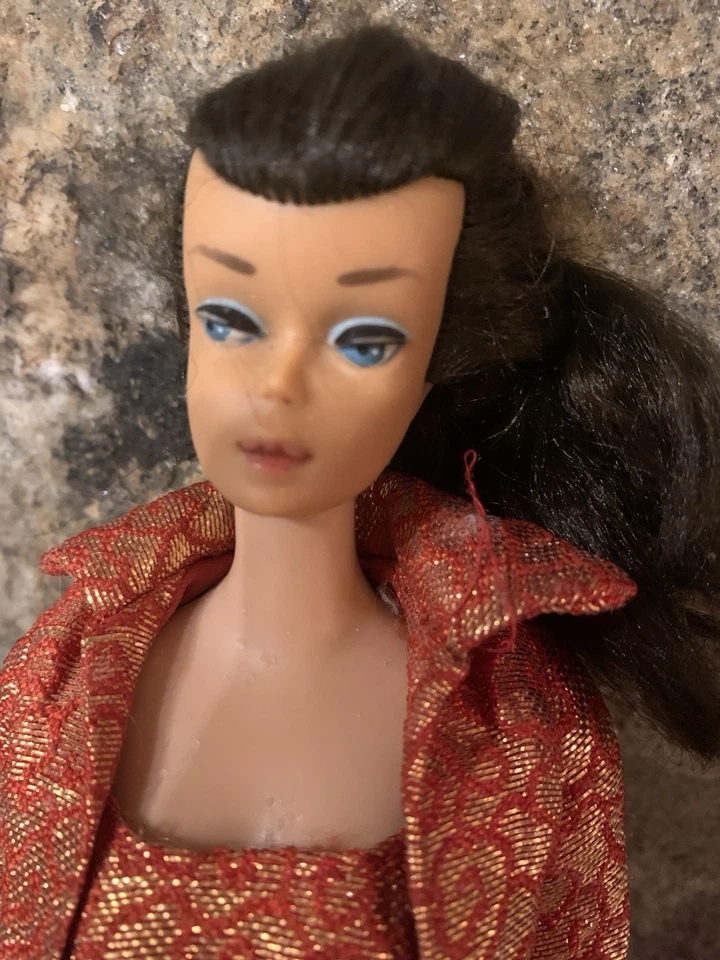 Vintage Mattel 1960’s Brunette Swirl Ponytail Barbie Doll In Golden Elegance - Image 3 of 4