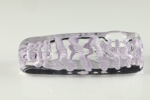 USA TOBACCO SMOKING HAND PIPE BLOWN GLASS ROPE DESIGN CUBE ART D1018P - Picture 9 of 12