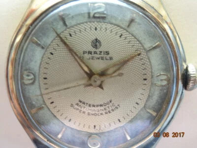 1950's PRÄZIS Fritz Harms COMPRESSOR 33mm Cal Hermann Becker HB 120 21J SERVICED - Bild 1 von 4