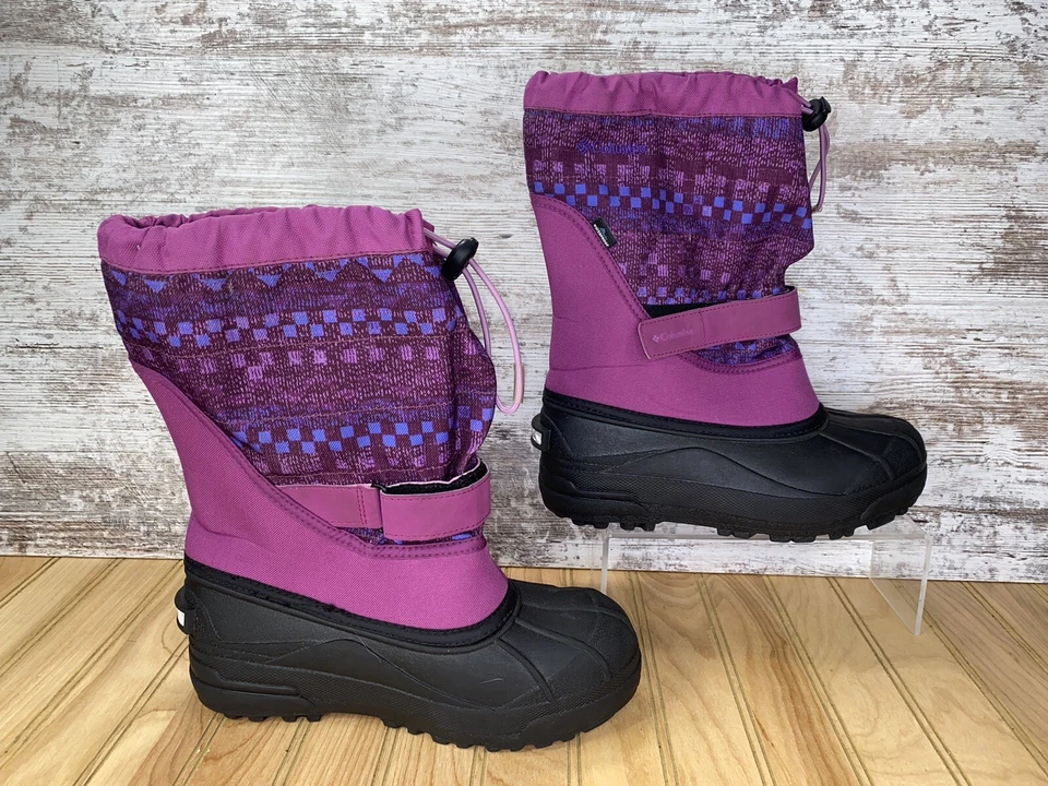 Columbia Powderbug водонепроницаемый снег ботинки фиолетовый BBY1327-519 девочек молодежный размер 6 - Изображение 2 из 4