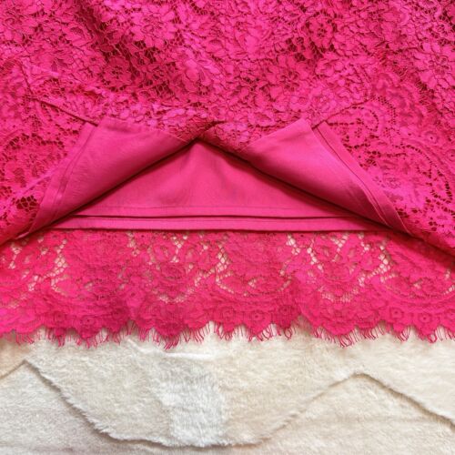 J. CREW Guipure Lace Spaghetti Strap Dress Bold Pink Sz 2 Cocktail Lined Sexy - Picture 16 of 23