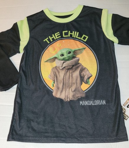 The Child Baby Yoda Pajama Set Boys 2 PC NEW PJ set The Mandalorian Long Sleeve - Picture 2 of 5