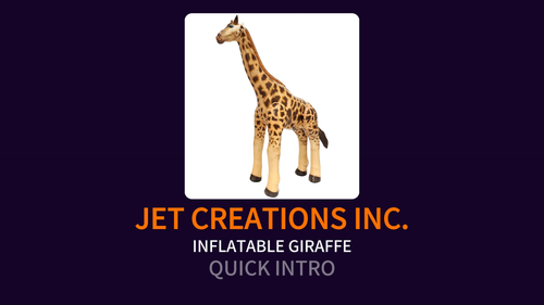Jet Creations Jirafa Inflable 36" Animal Figura Fiesta Decoración Zoológico Tema Utilería - Vídeo 1 de 1