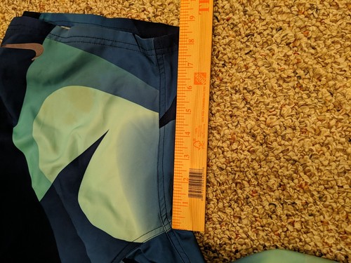 Nike Boys Sz 14 Swim Shorts 9" All Over Logo Print 2315 Mesh Lined Blue - Picture 9 of 10