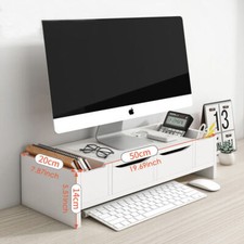 Monitor Stand Rise Desktop Display Screen Riser Shelf Holder Desk Organiser Rack