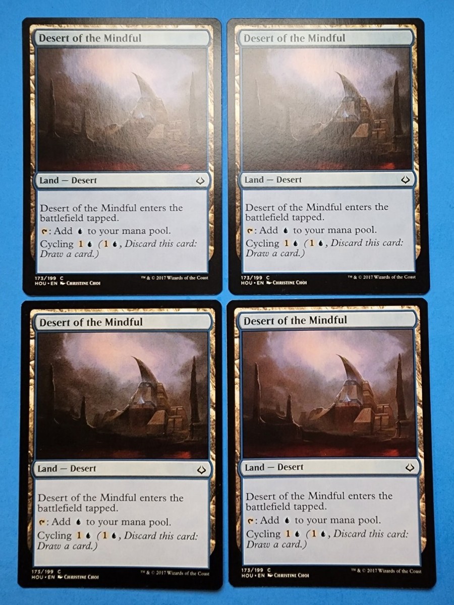 4x Desert of the Mindful Hour of Devastation 2017 Mtg Magic Island