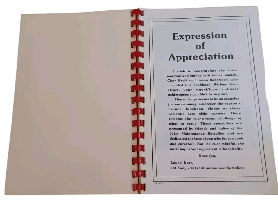 1984 Maintenance Munchies Cookbook Fort Riley Kansas 701st Maintenance Battalion - Image 4 of 4