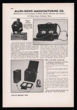 1942 Allen-Howe Pipe water leak detector locator Peabody MA VTG trade print ad