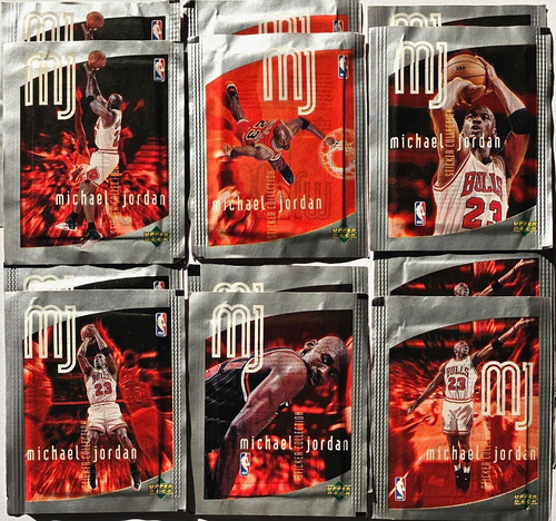 12 Sealed New Packs Upper Deck 1998-99 Michael Jordan MJ Sticker Collection UD