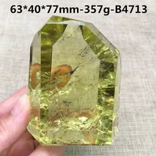 B4713-357g Natural Smoky Citrine Yellow Pyramid Quartz Crystal Point Healing