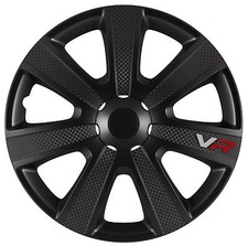Radkappen 14 Zoll Radzierblenden VR Carbon Black Satz 4 Stück
