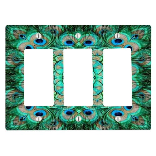 Peacock Mandala Light Switch Cover, Home Décor, Night Light, Cabinet Knob - Picture 8 of 12