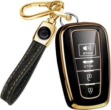 Lucrum Toyota Key Fob Cover and Keychain - RAV4, Avalon, Prius, Camry 2019-2024