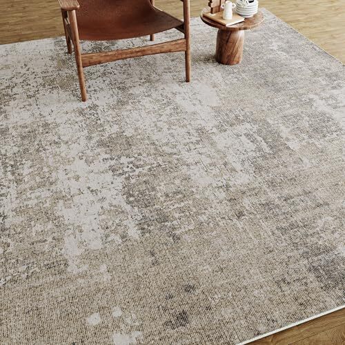 Modern Rug 2x3 Door Mat Entryway Area Rug Entrance 2'x3' Abstract Beige Grey - Picture 6 of 7