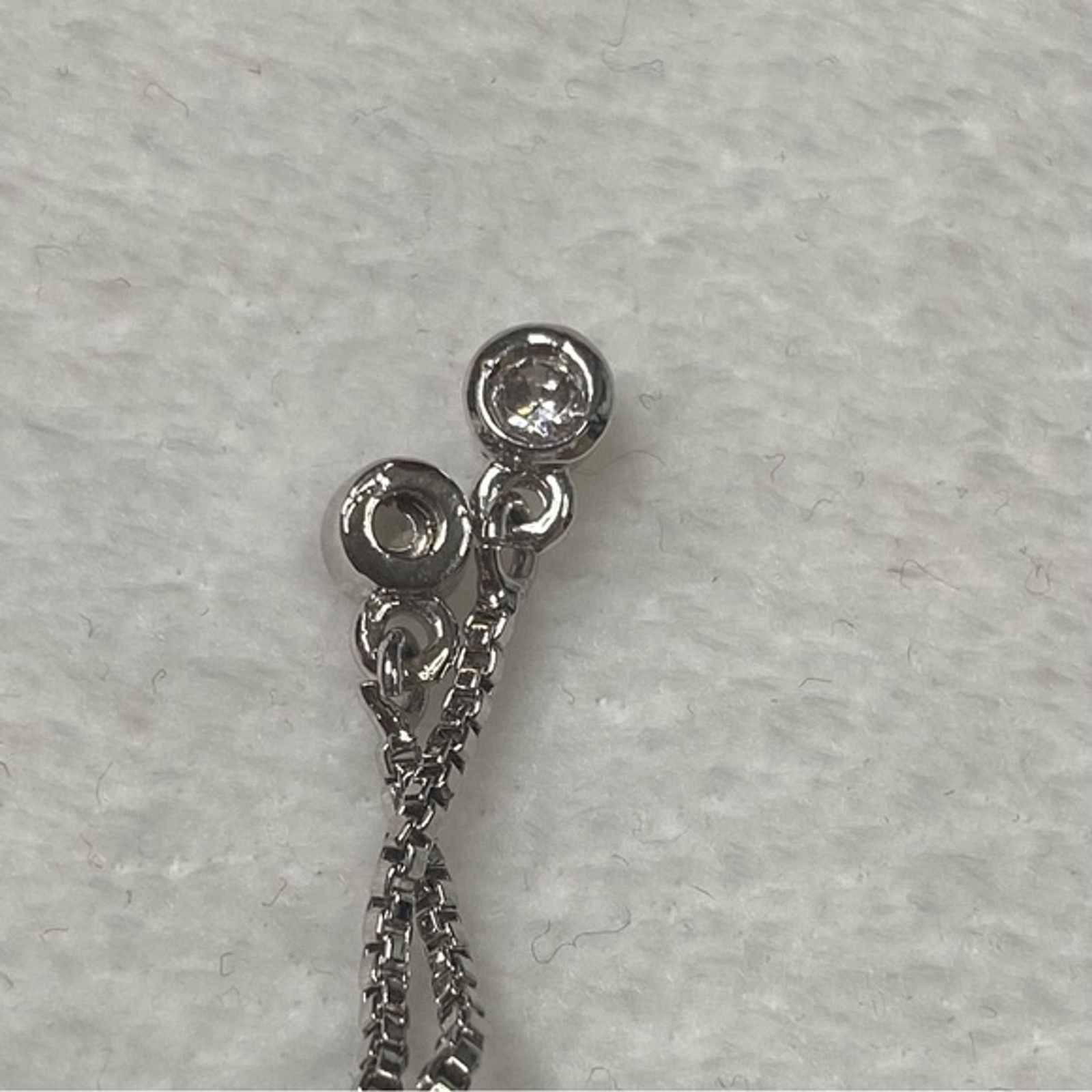 Evil eye round silver blue stone adjustable strap… - image 4